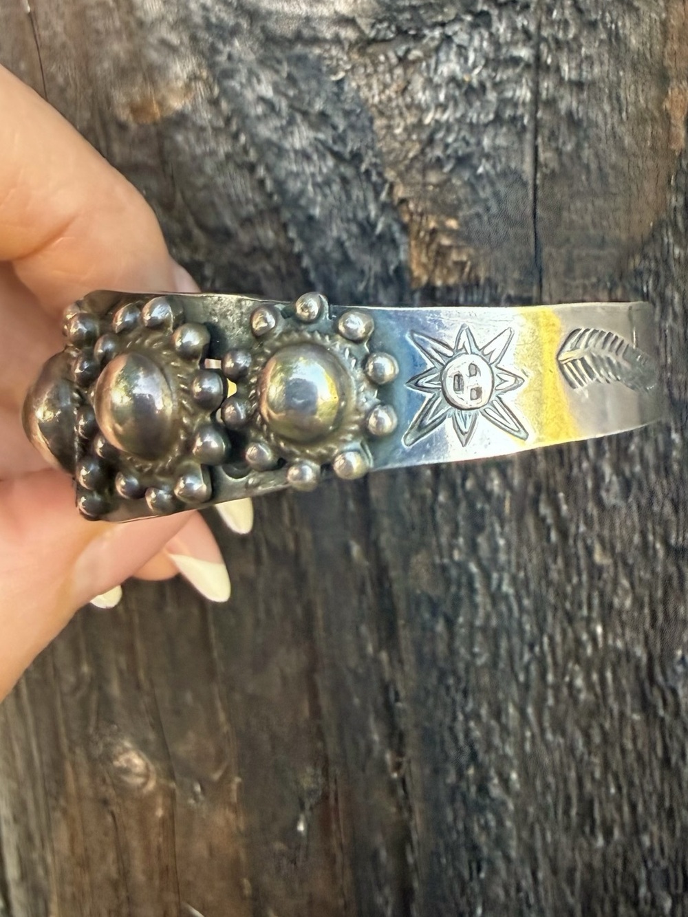 Vintage Navajo Fred Harvey Sterling Silver Cuff LESS ON IG ANGELSDRAWERS - Picture 7 of 7